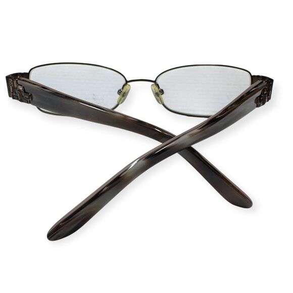 Badgley Mischka Cellina Designer Eyeglasses Frames Brown Beige 52-16-130mm‎ VTG - Picture 5 of 11